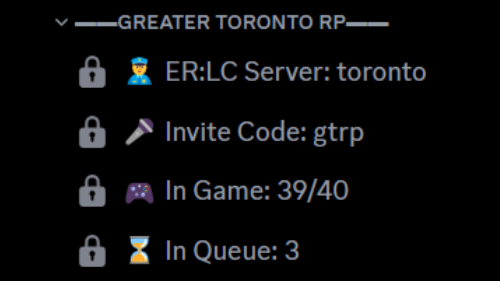 Channel game stats example from a ER server managing service